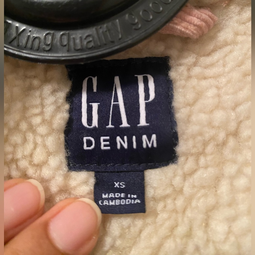 Gap Factory Vintage Denim Sherpa Jacket Size XS - Picture 2 of 14